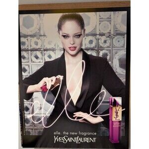 Rare YVES SAINT LAURENT ELLE Fragrance Store Advertising Poster 28" By 22"